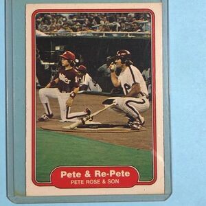 1982 Fleer MLB Phillies Pete Rose ‘Pete & re-pete’ card #640